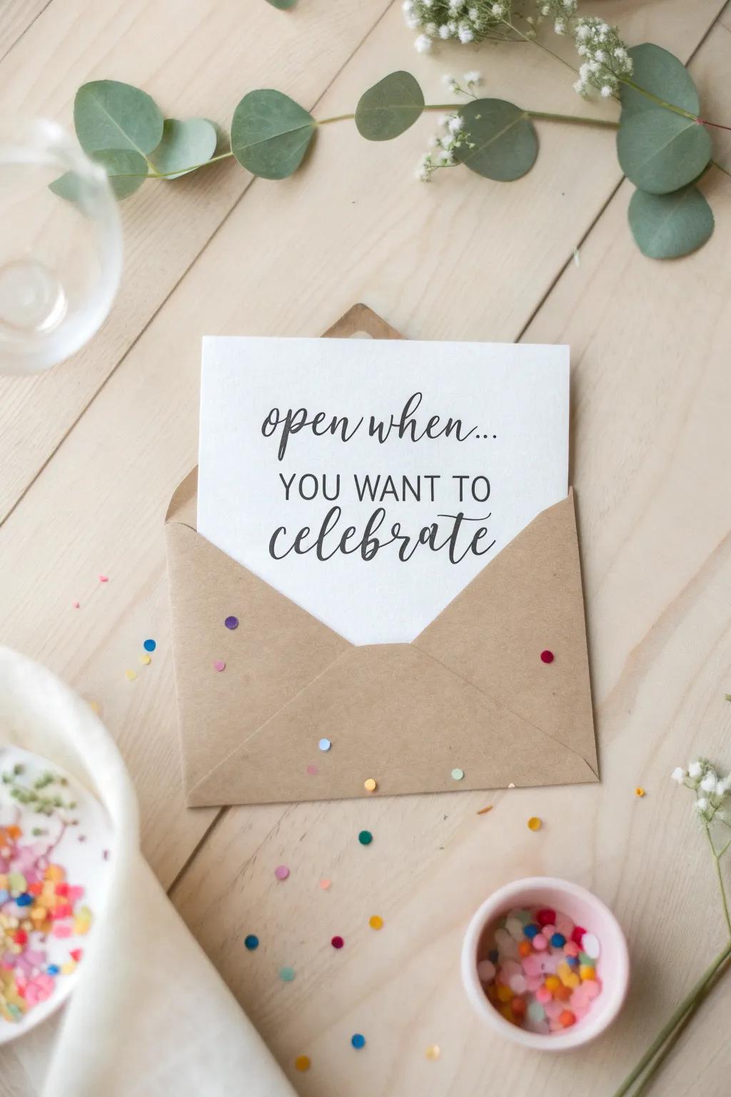 Celebrate moments with a burst of joy and a personal touch! #OpenWhenLetters #ScandinavianStyle #BohoCharm