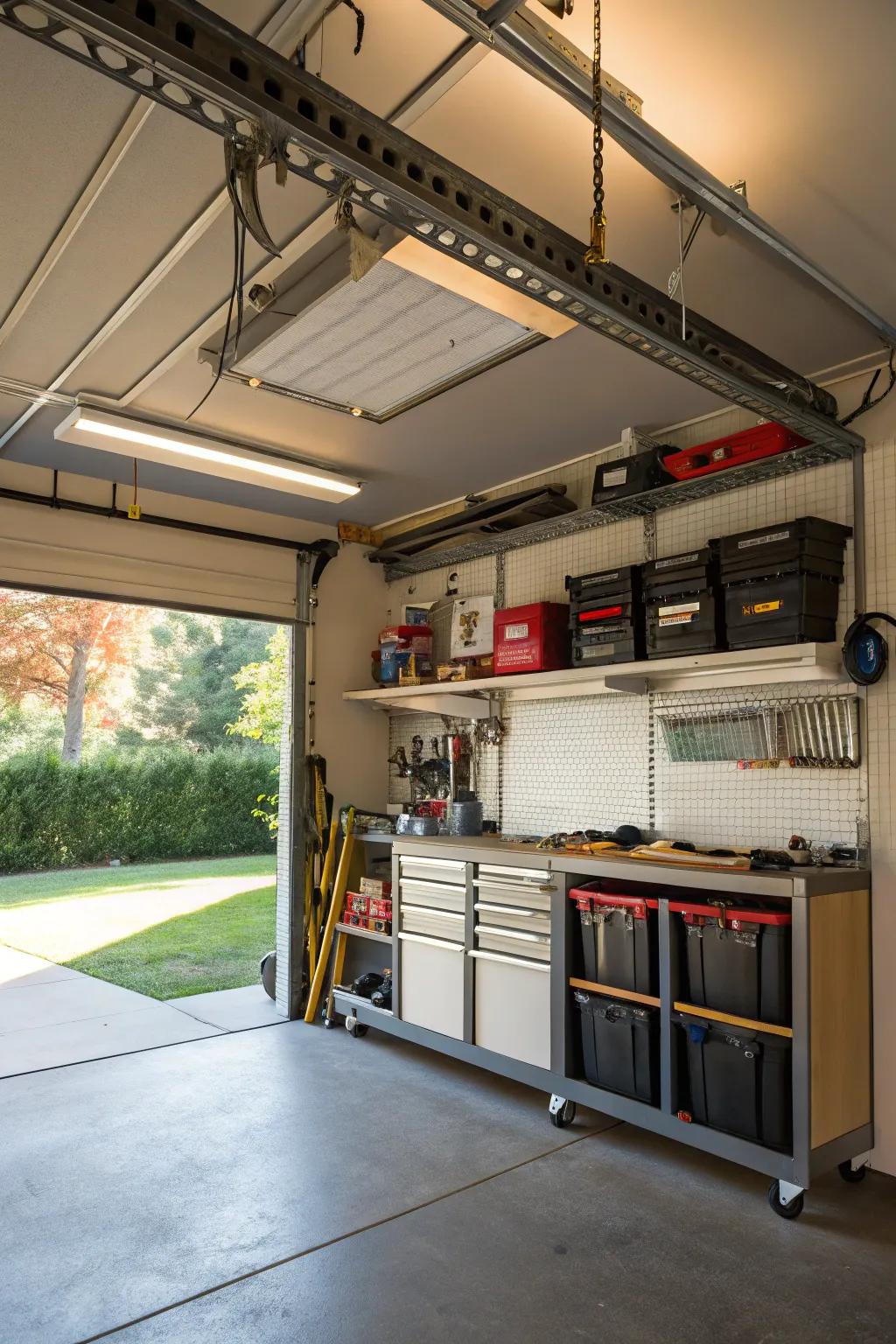 Track systems add dynamic flexibility to your storage setup.