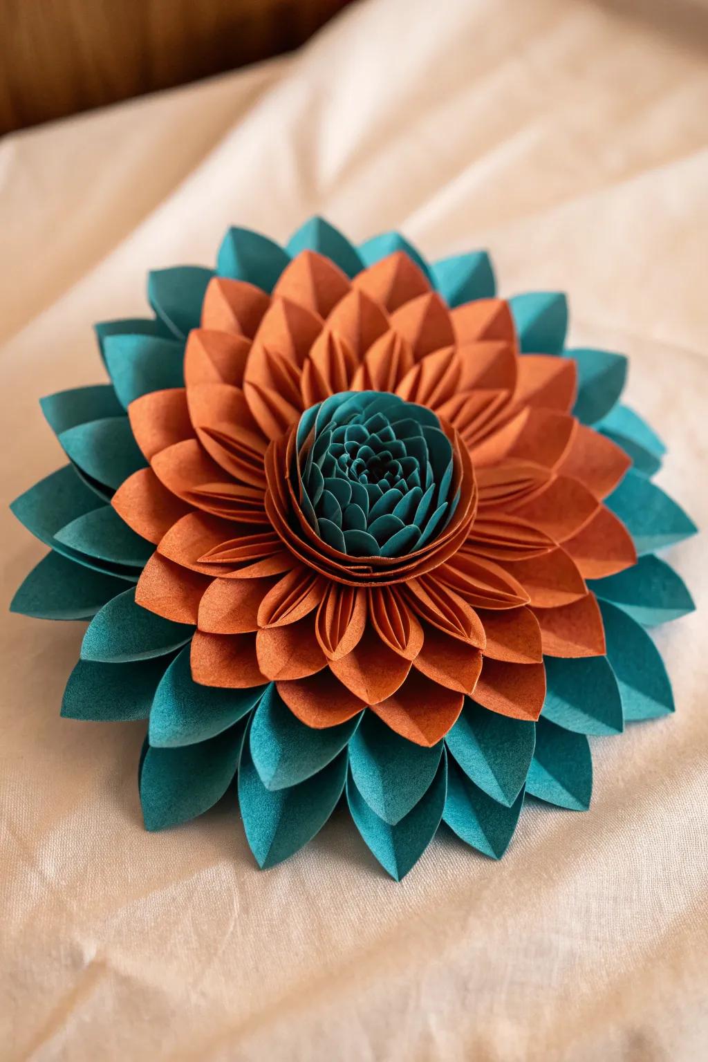 Timeless beauty in paper: Create your own everlasting bouquet with accordion-folded flowers.