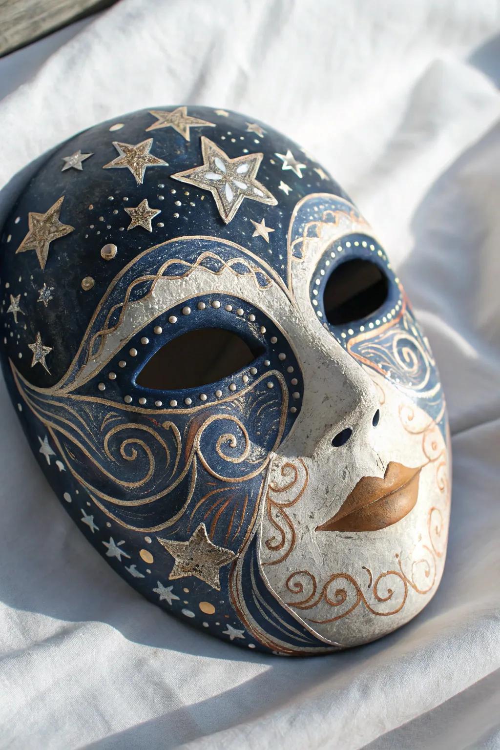 Unveil the universe with our cosmic mask: where artistry meets the stars.