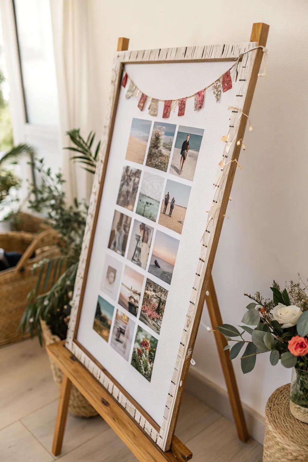 Transform your poster into a heartfelt masterpiece with personalized photo strip borders.