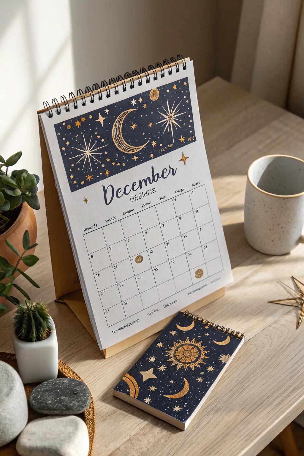 Plan your December days with a touch of celestial magic.