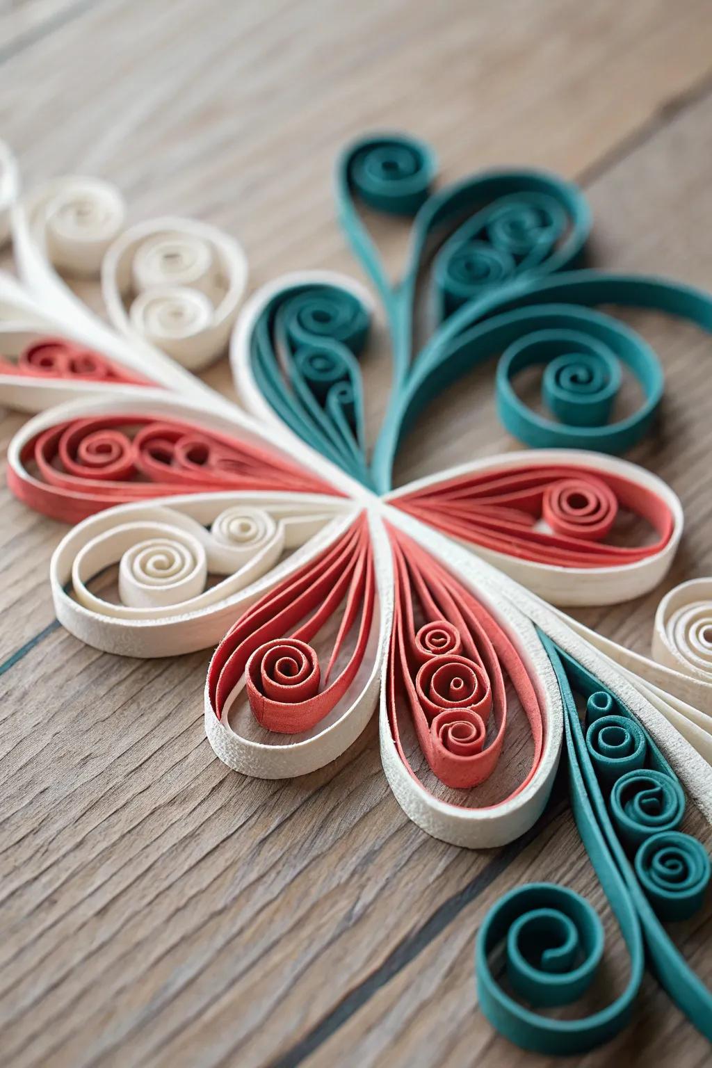 Embrace the elegance of sophisticated abstract quilling for your modern home decor.