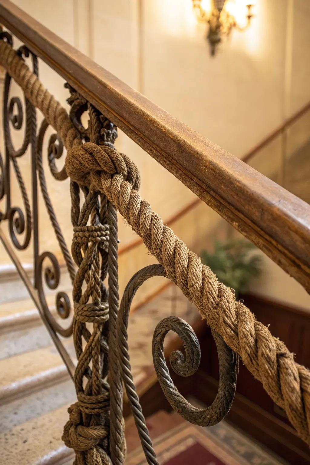 Embrace vintage charm with timeless rope railings.