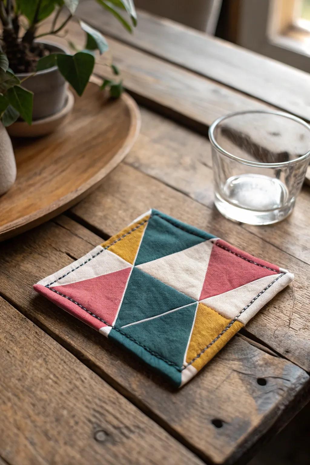 Elevate your holiday table with handcrafted fabric coasters—where minimalism meets vibrant charm.