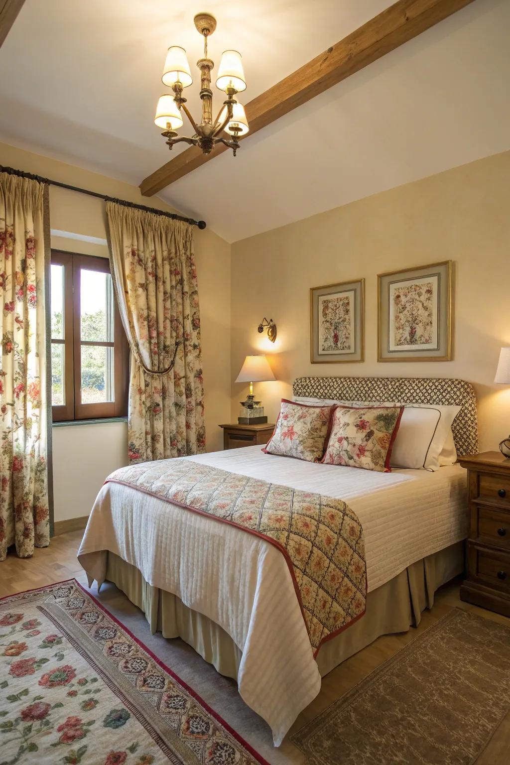 Matching curtains with other decor elements creates a unified and stylish look.