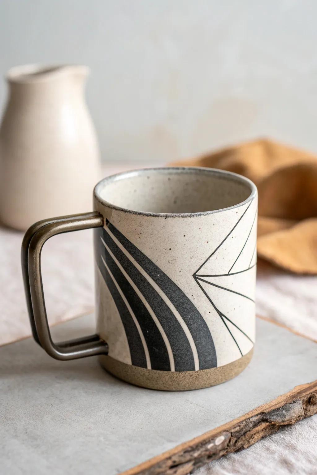 Elevate your morning routine with an industrial chic slab mug, where simplicity meets bold elegance.