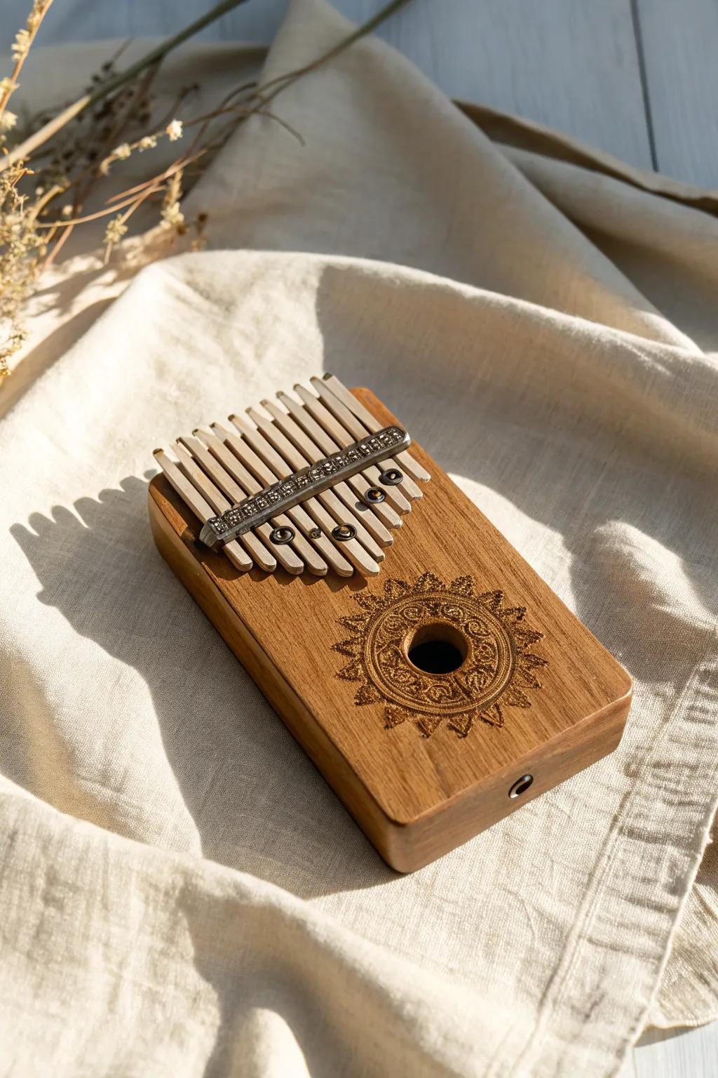 Embrace the rhythm of the world with this handcrafted kalimba, a perfect blend of simplicity and cultural elegance.