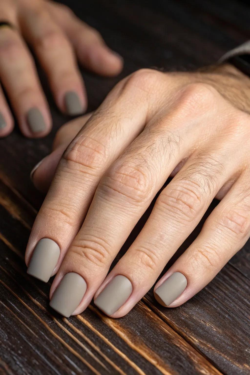 Elevate your style with the timeless charm of matte-finished nails.