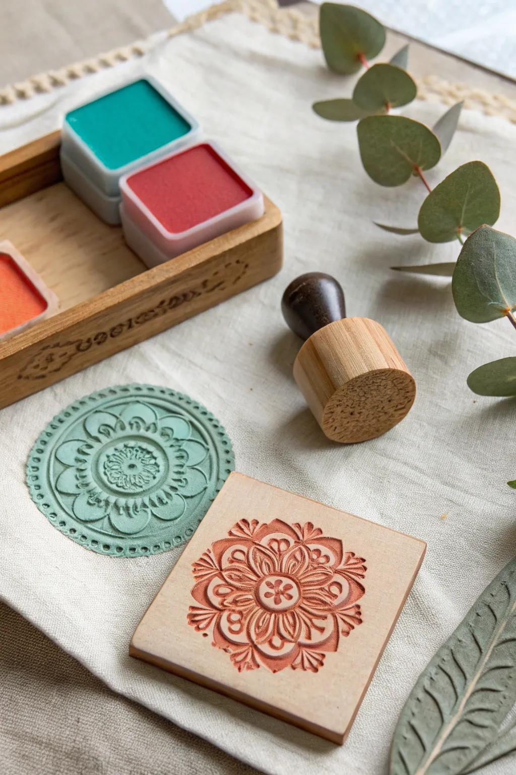 Craft with conscience: Create beautiful art with eco-friendly stamps made from repurposed materials.