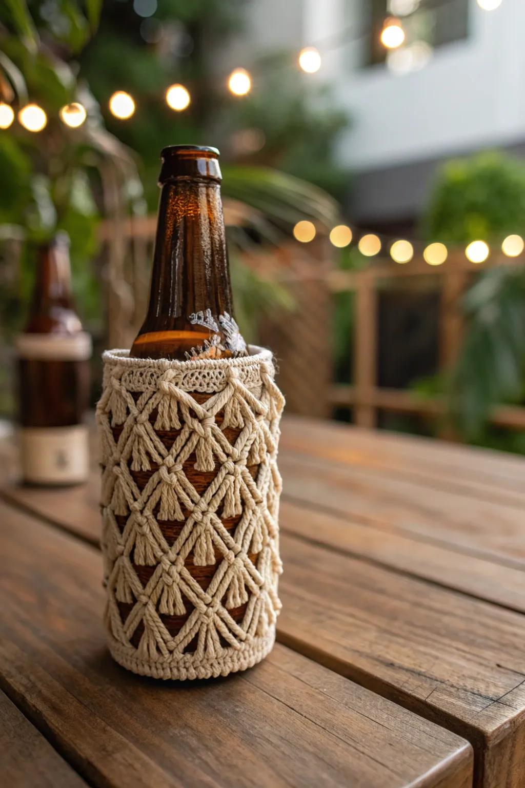 Embrace boho chic with these handcrafted macramé koozies—perfect for your summer gatherings!