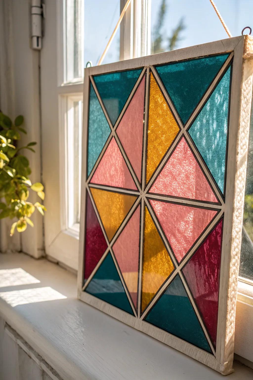 Transform any space with the enchanting simplicity of DIY stained glass effects.