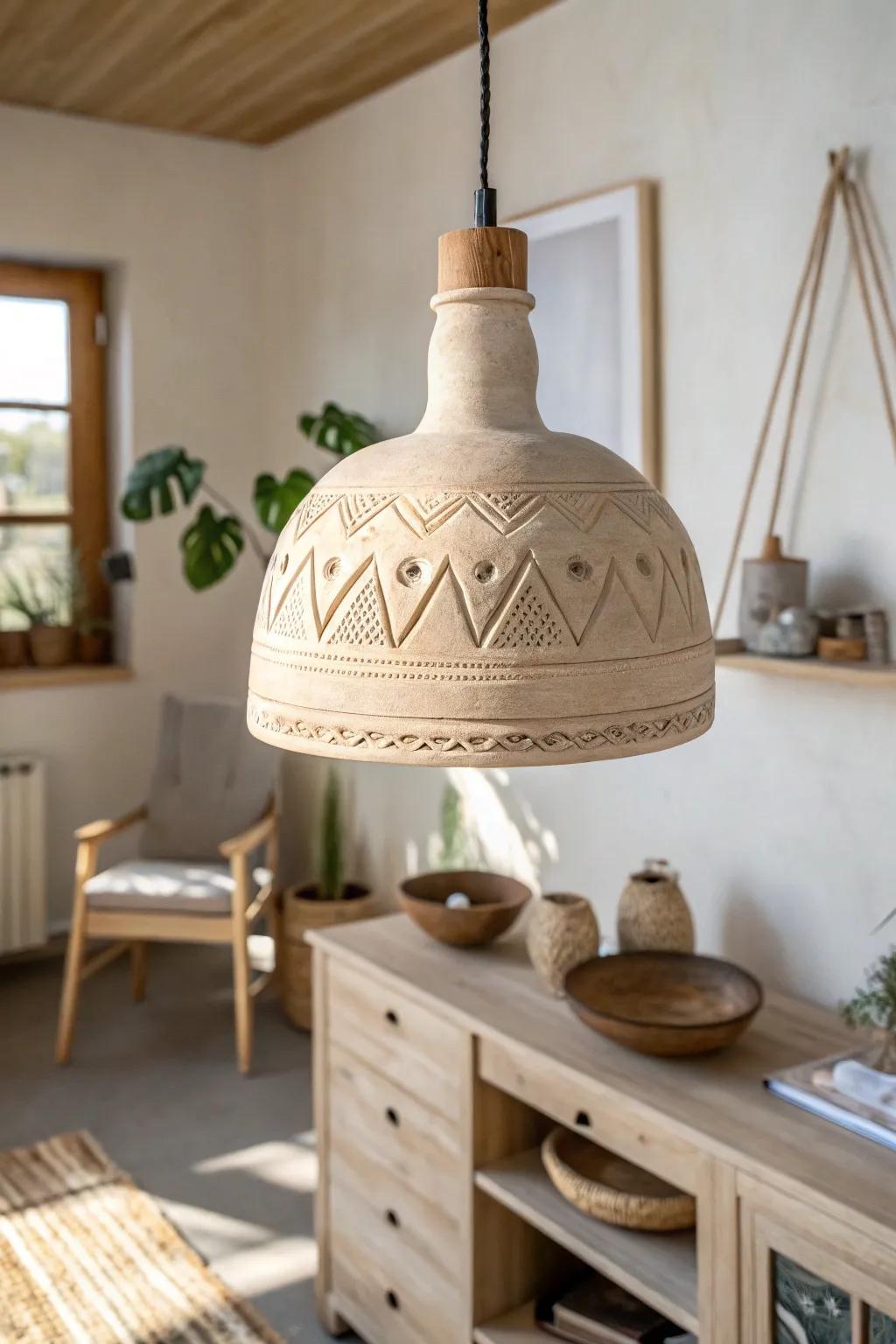 Illuminate your space with the understated elegance of handcrafted clay light fixtures.