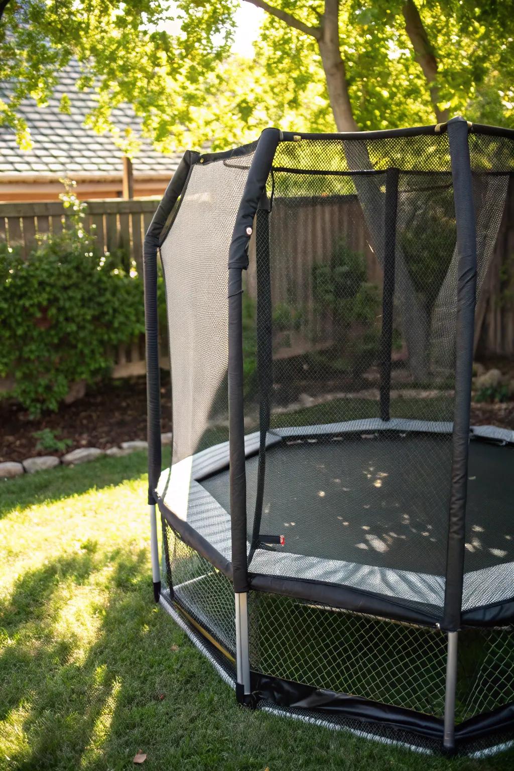 Transform your trampoline into a stylish and secure pet haven.