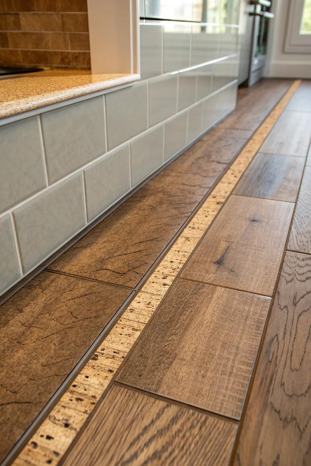 Elevate your space with a touch of nature: Cork transitions redefine elegance and sustainability.