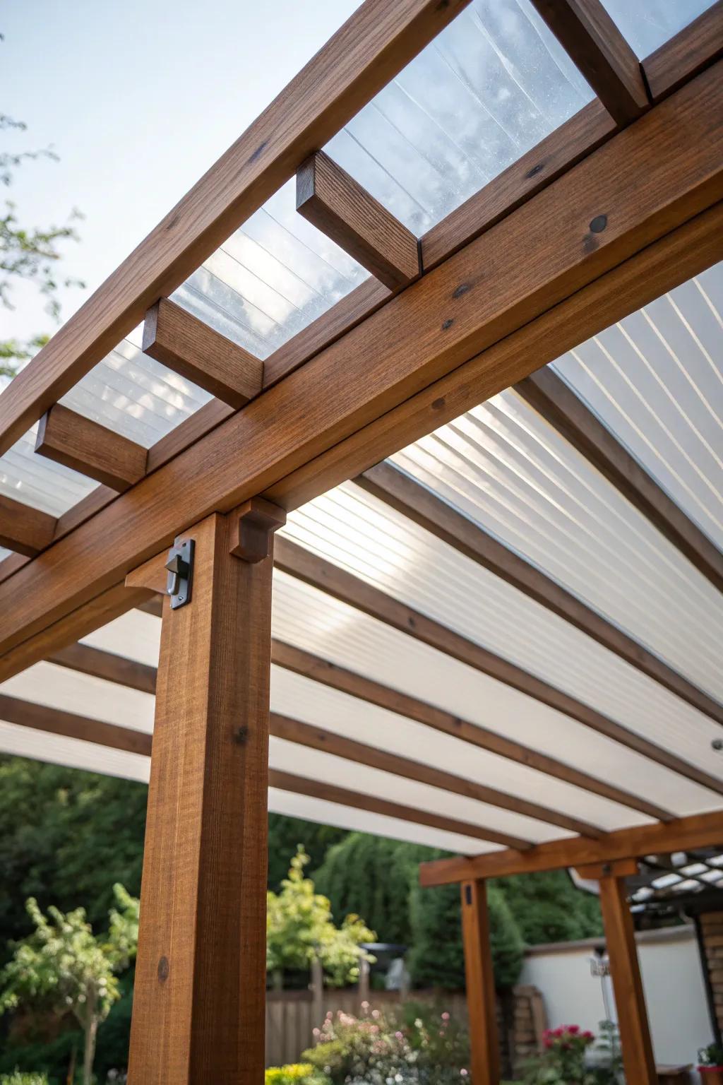 Experience the elegance of a polycarbonate roof: where light meets durability in perfect harmony.