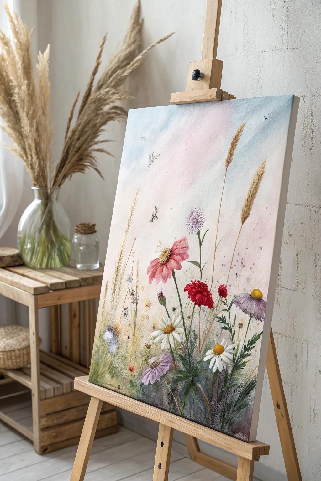 Let your creativity blossom with ethereal wildflower watercolors. 🌸✨