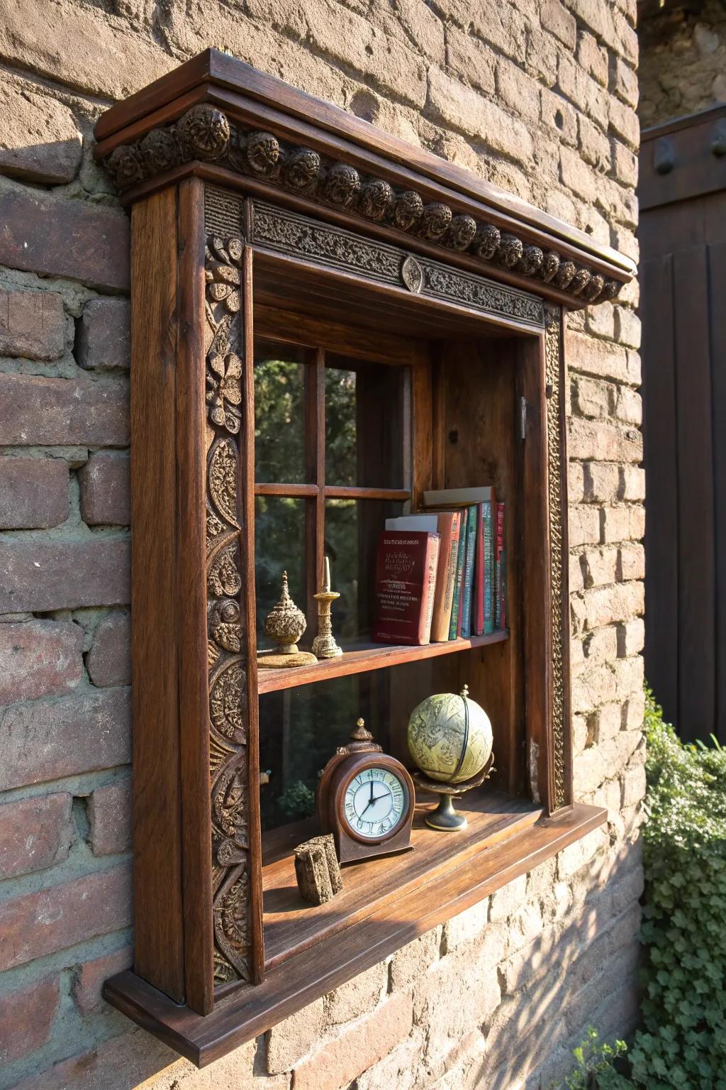 Elevate your space with a handcrafted floating shelf frame, where style meets functionality.