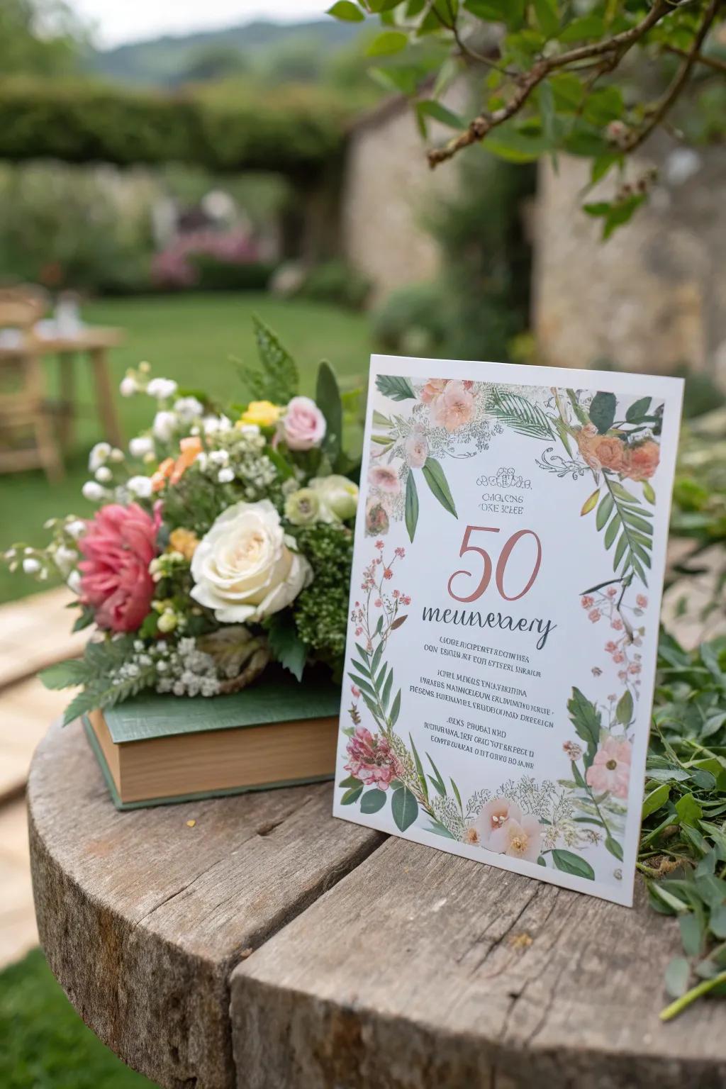 Create a cohesive celebration with themed anniversary invitations.