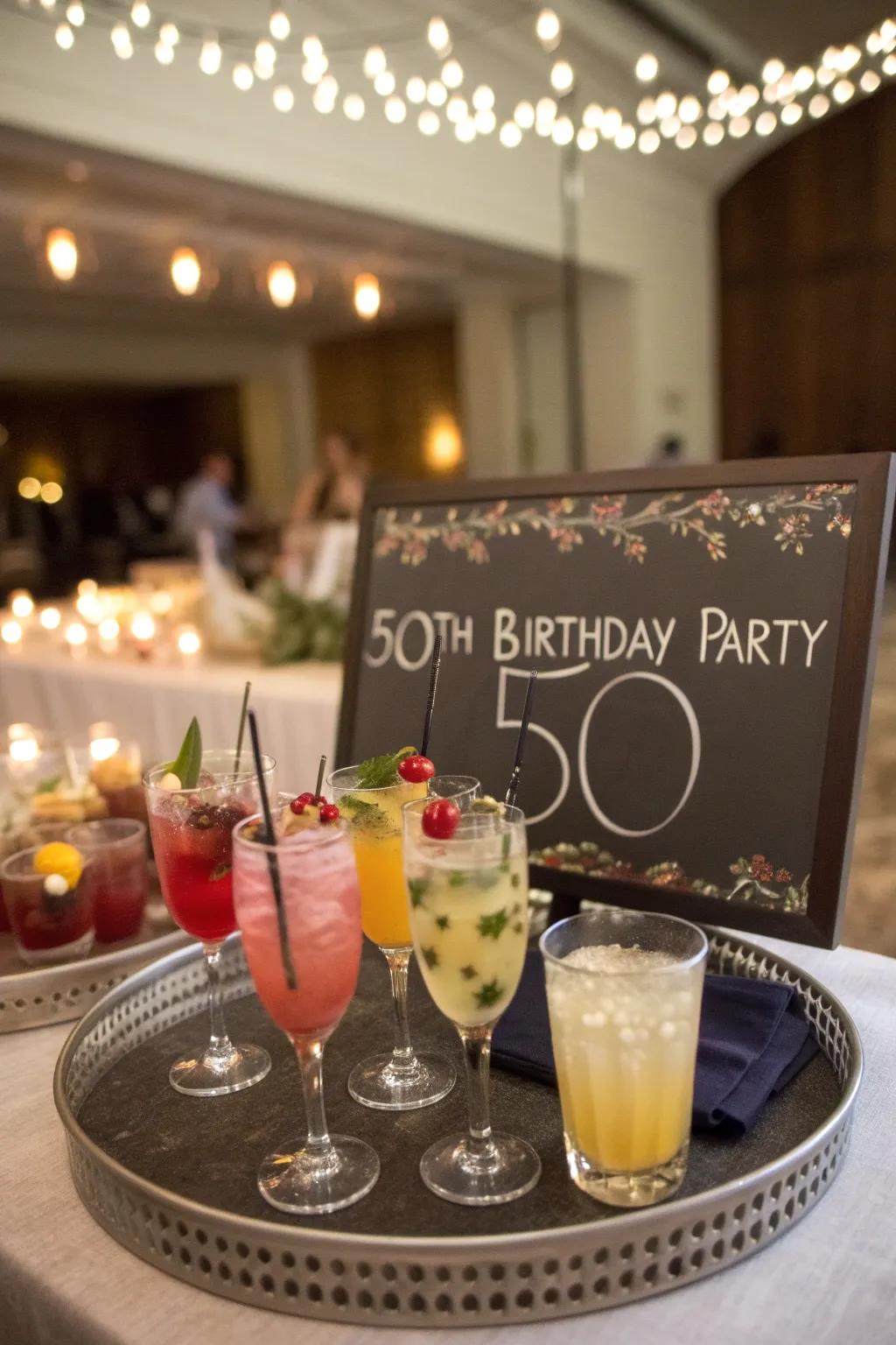 Signature cocktails add a personal touch to the festivities.