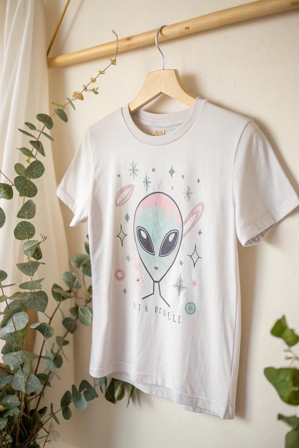 Craft your own cosmic style with minimalist alien designs!