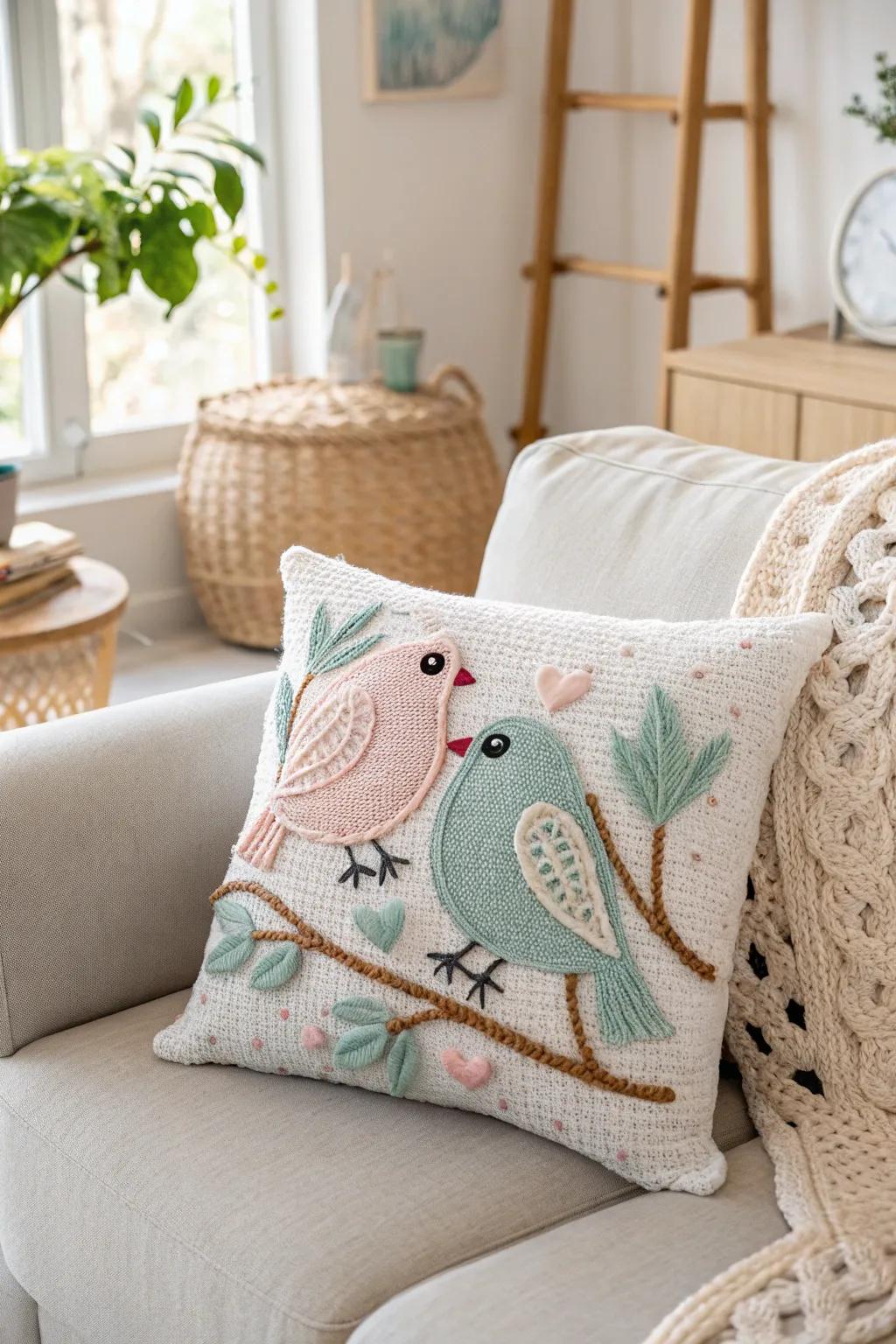 Celebrate love with a touch of handcrafted elegance 🌿🕊️ #CrochetLovebirds #ScandinavianChic