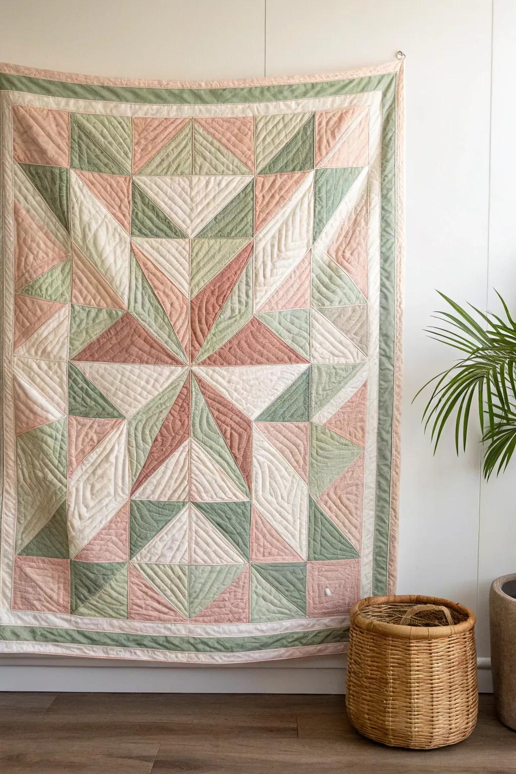 Captivating Illusions: Discover the artistry of optical illusion quilts that transform simple spaces into mesmerizing showcases of craftsmanship.