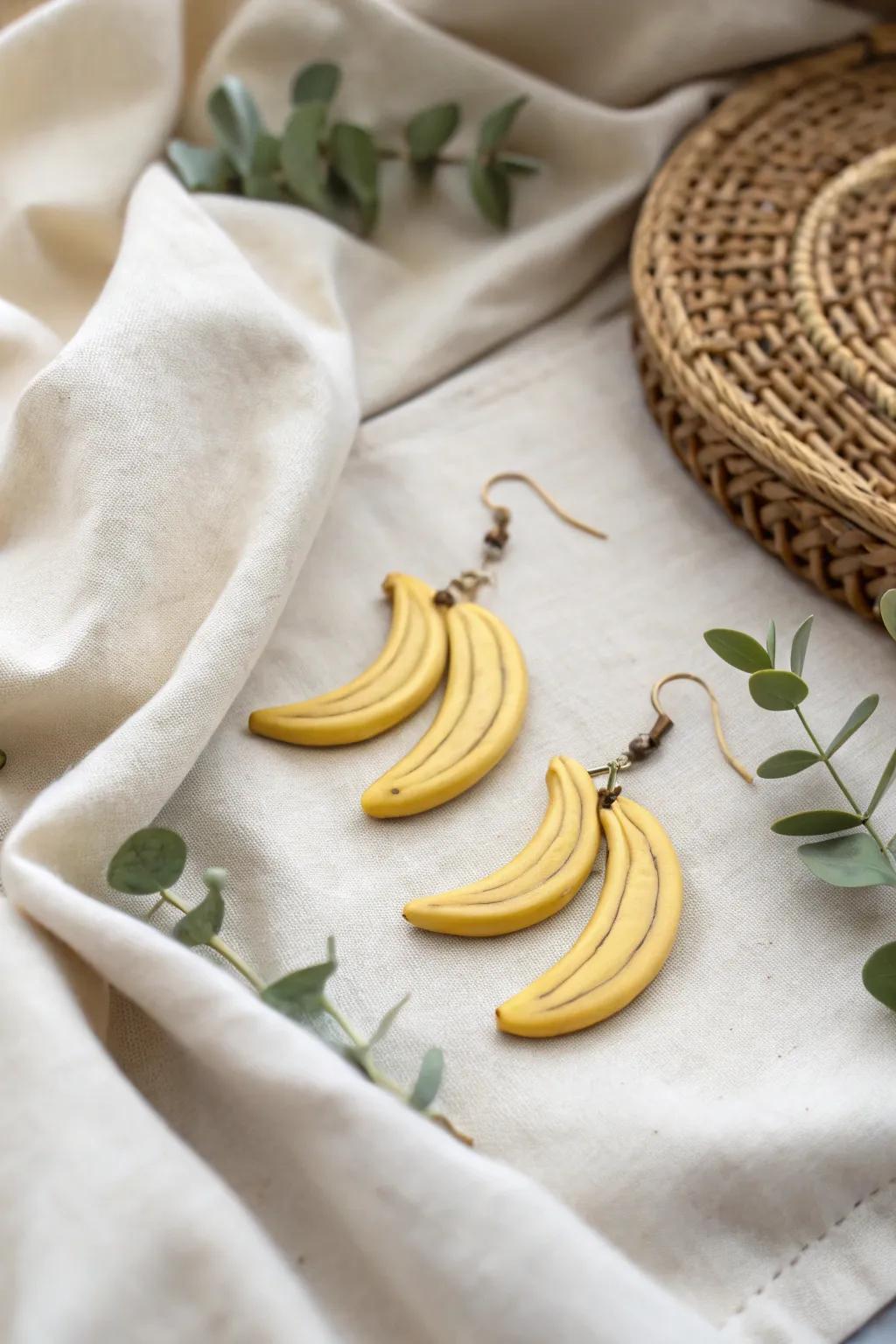 Embrace your playful side with these charming banana earrings, a perfect blend of fun and minimalism.