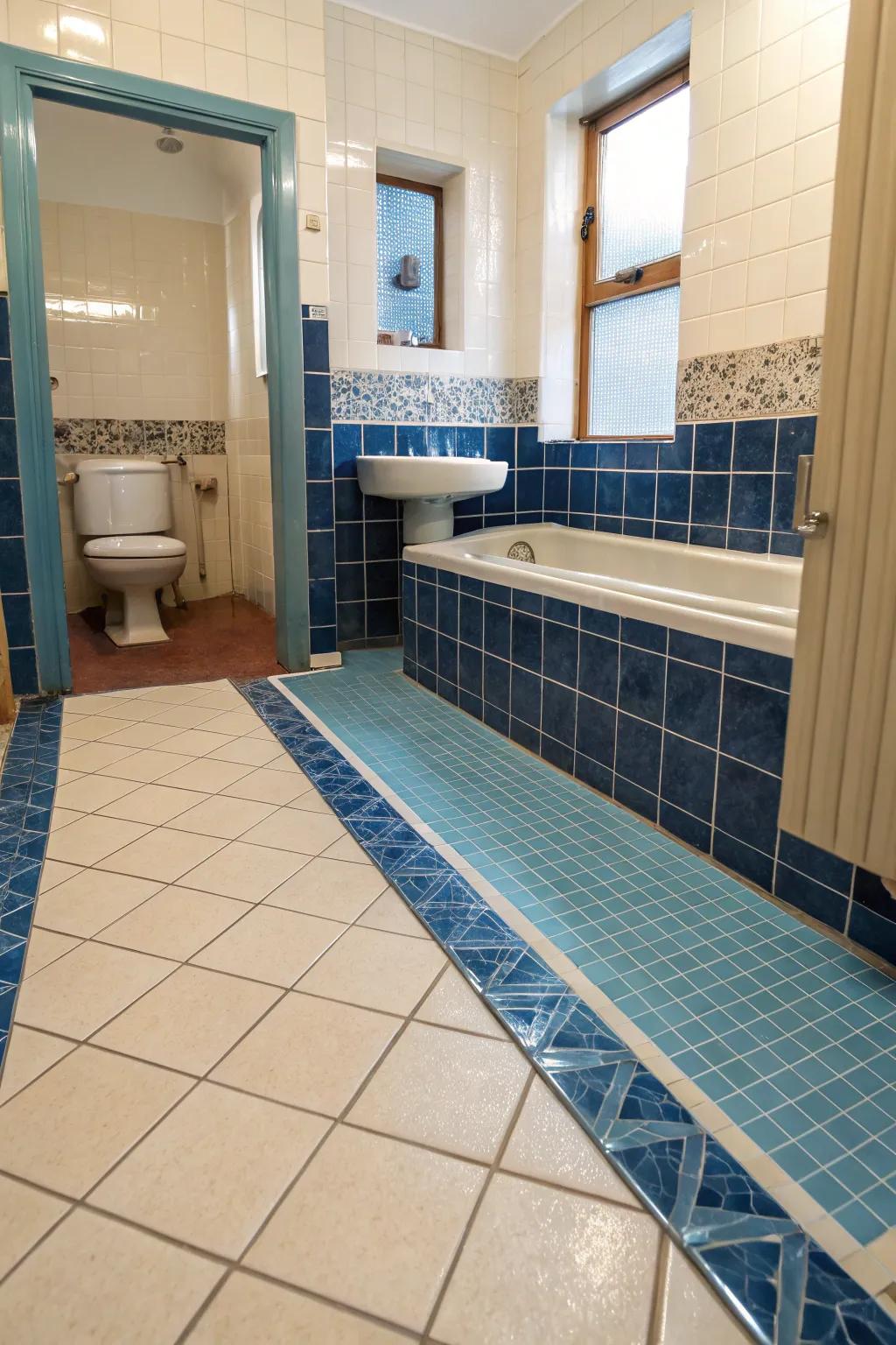 Define your space with dynamic dual flooring.