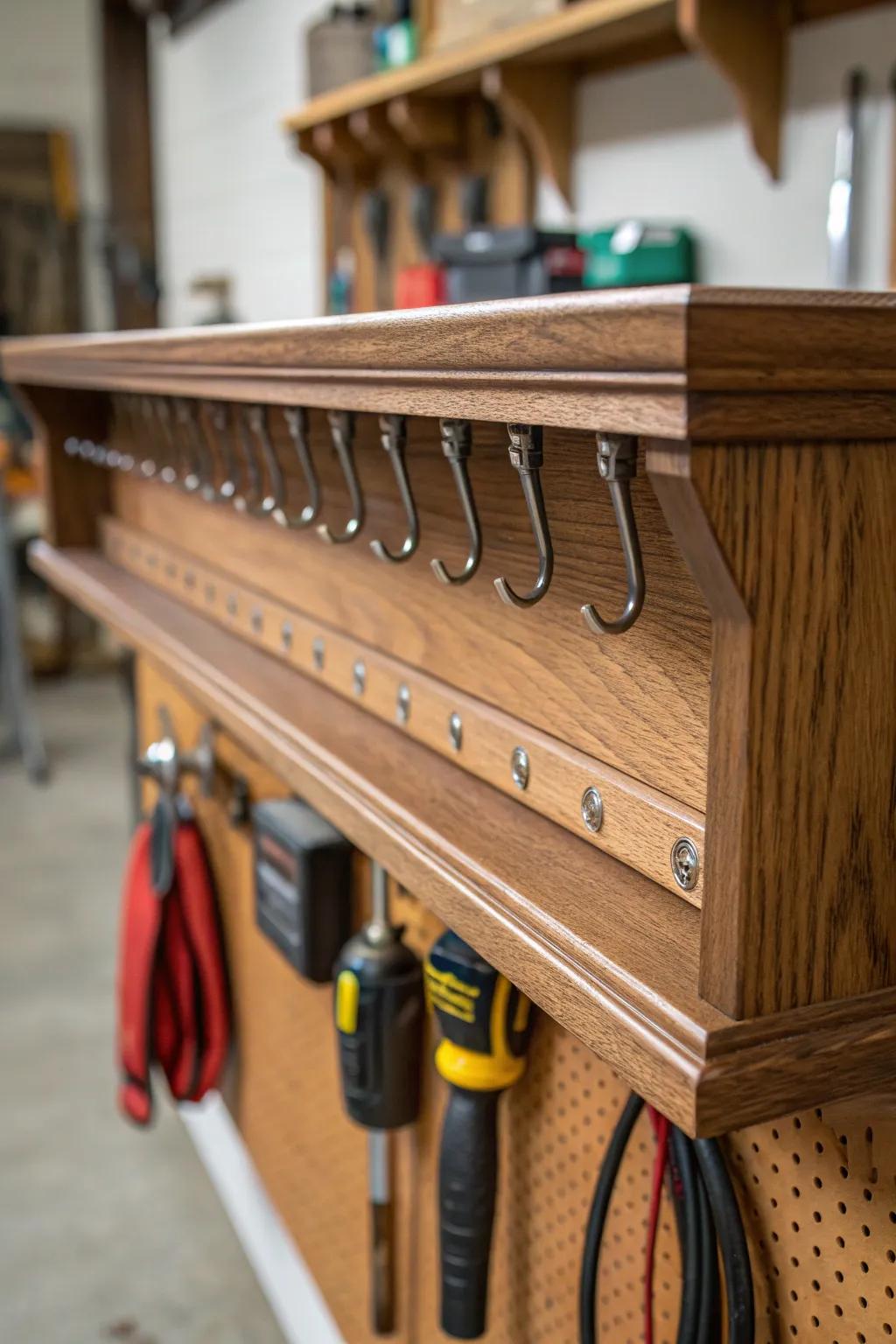 Transform your shed with this stylish, multi-functional shelf – perfect for the organized craftsman.