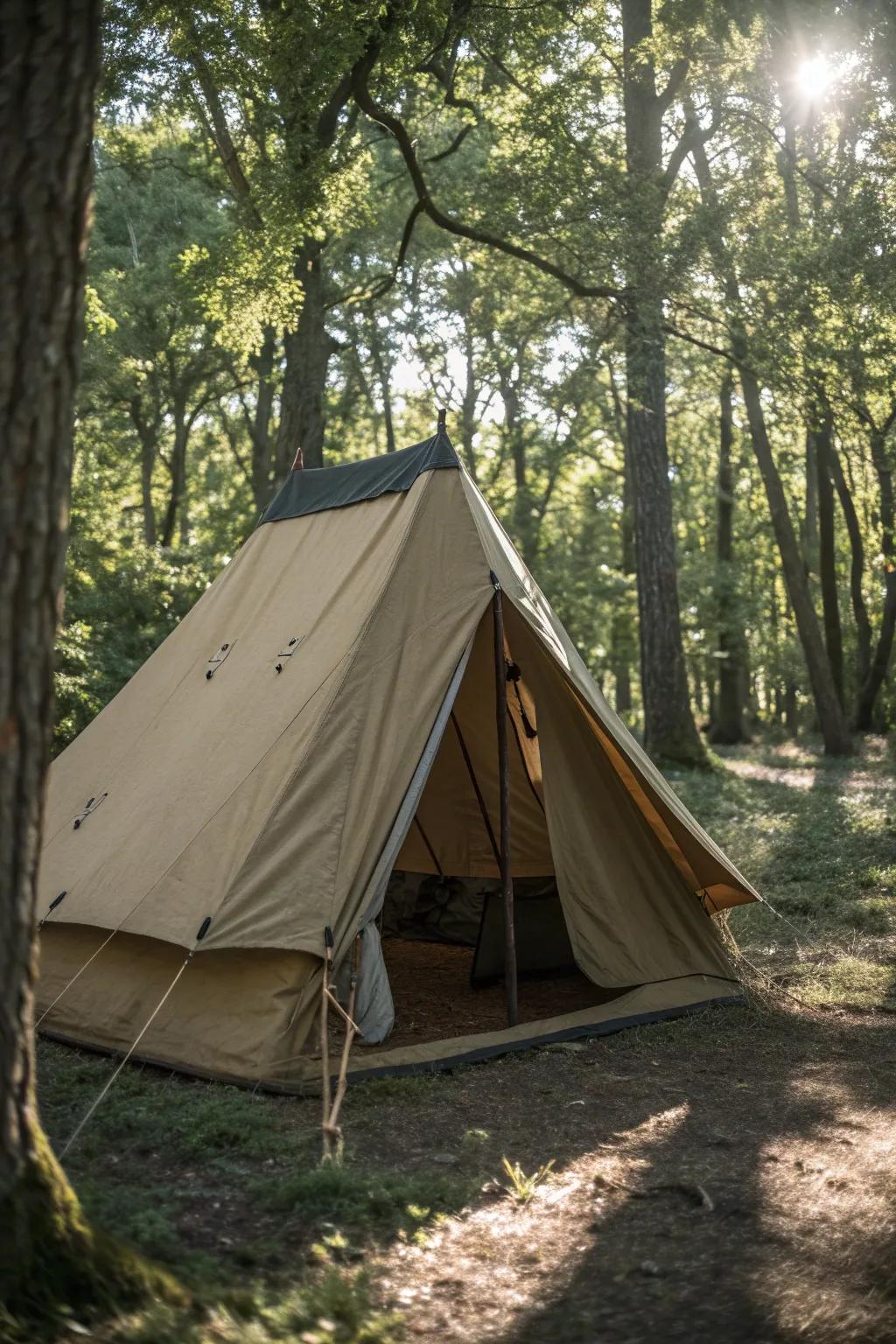 Ready for Adventure: Experience the perfect blend of craftsmanship and spontaneity with our pop-up tent.