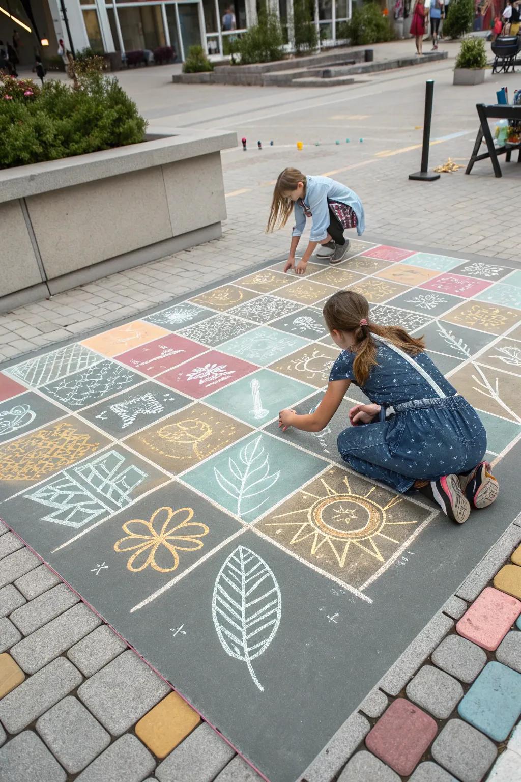 Step into a world of creativity and fun with this enchanting chalk board game that invites everyone to play together!