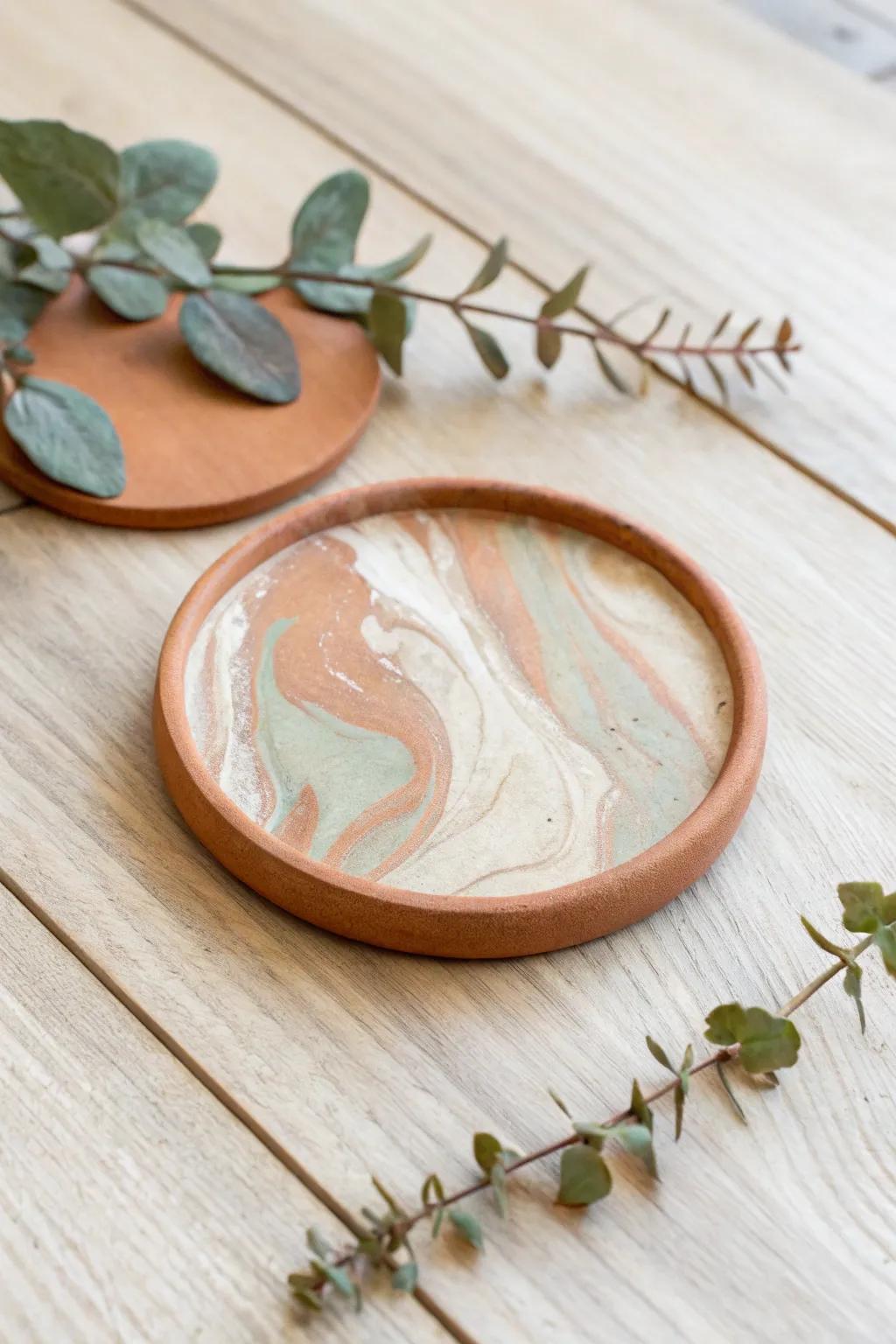 Elevate your table setting with eco-friendly elegance 🌿 #ClayCoasters #SustainableStyle