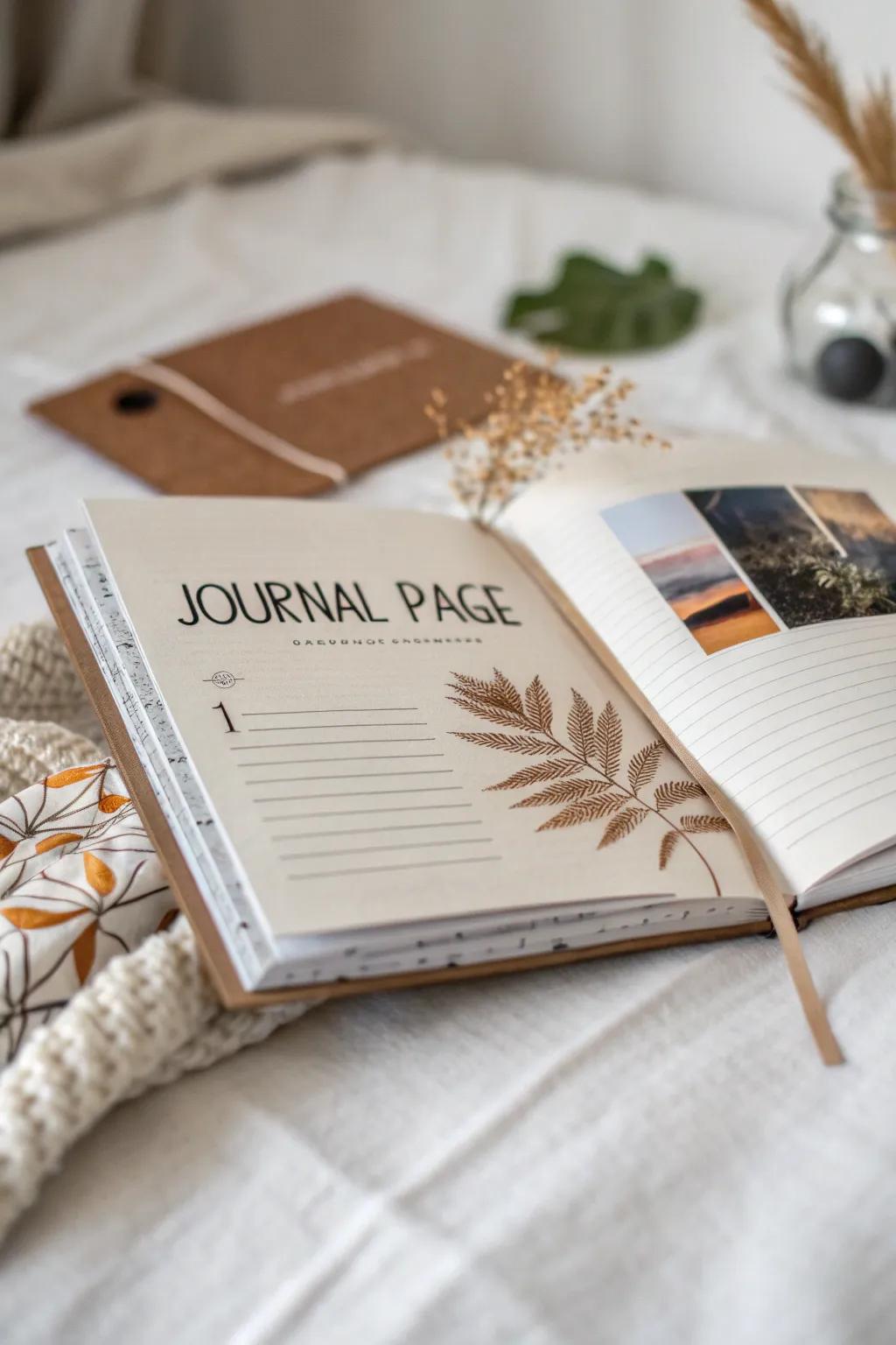 Embrace the art of words with bold typography in your collage journal.