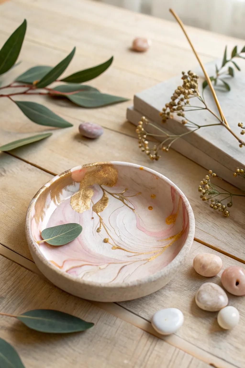 Discover the charm of handcrafted elegance with artistic trinket dishes that tell their own story.