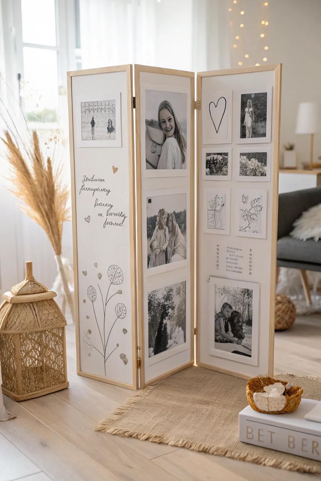 Transform your space with a personalized portrait gallery, where cherished memories meet minimalist elegance.