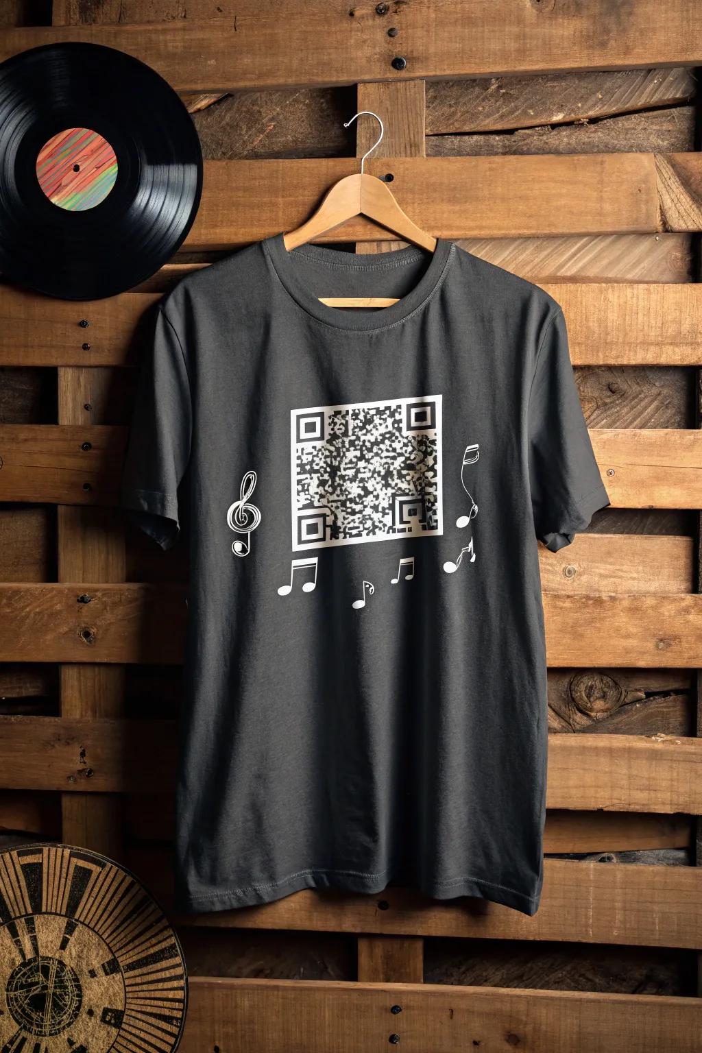 Merge tech and touch: Gift dad a Playlist Tee with a personal music QR code.