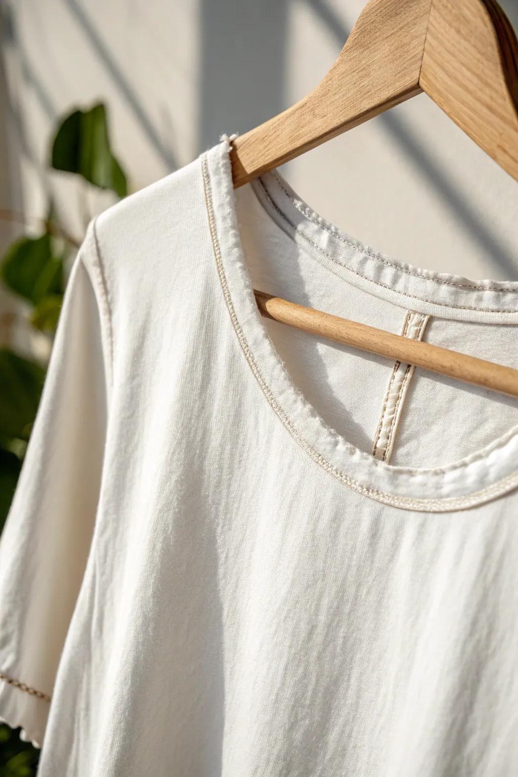 Embrace casual elegance with a cut-out collar for a laid-back vibe.
