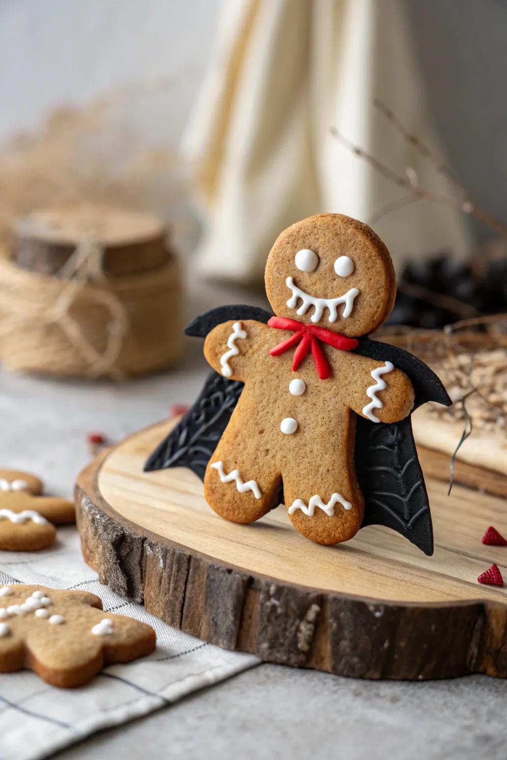 Embrace the spooky season with this fang-tastic gingerbread vampire!