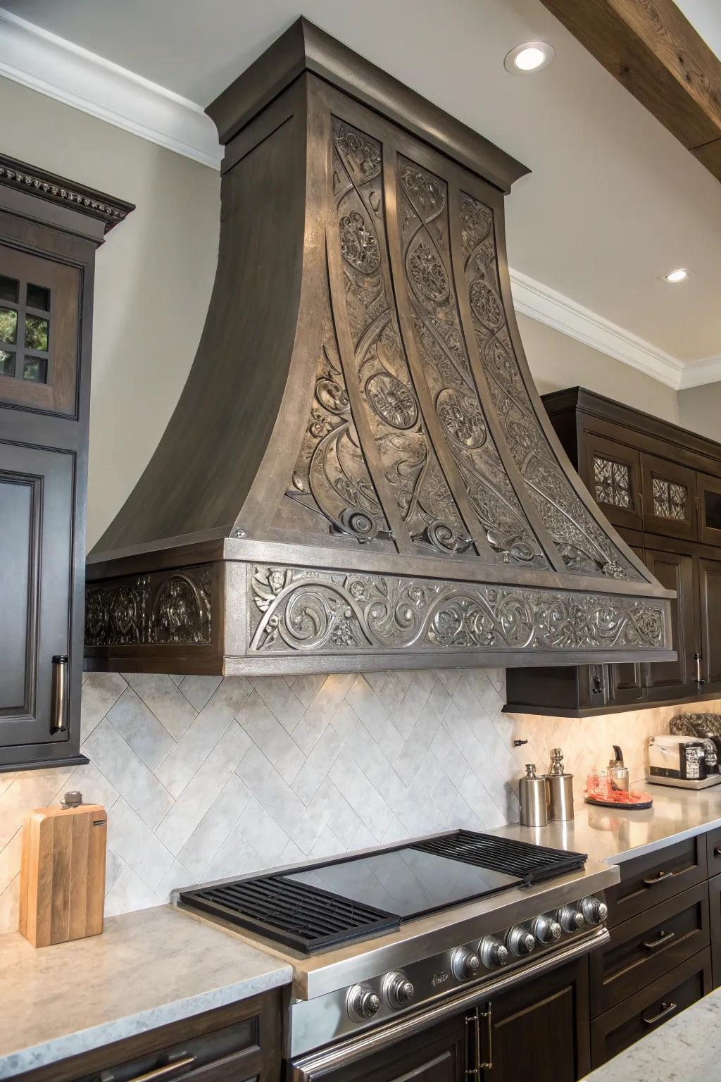 Elevate your kitchen with custom sculptural metalwork—where artistry meets functionality.
