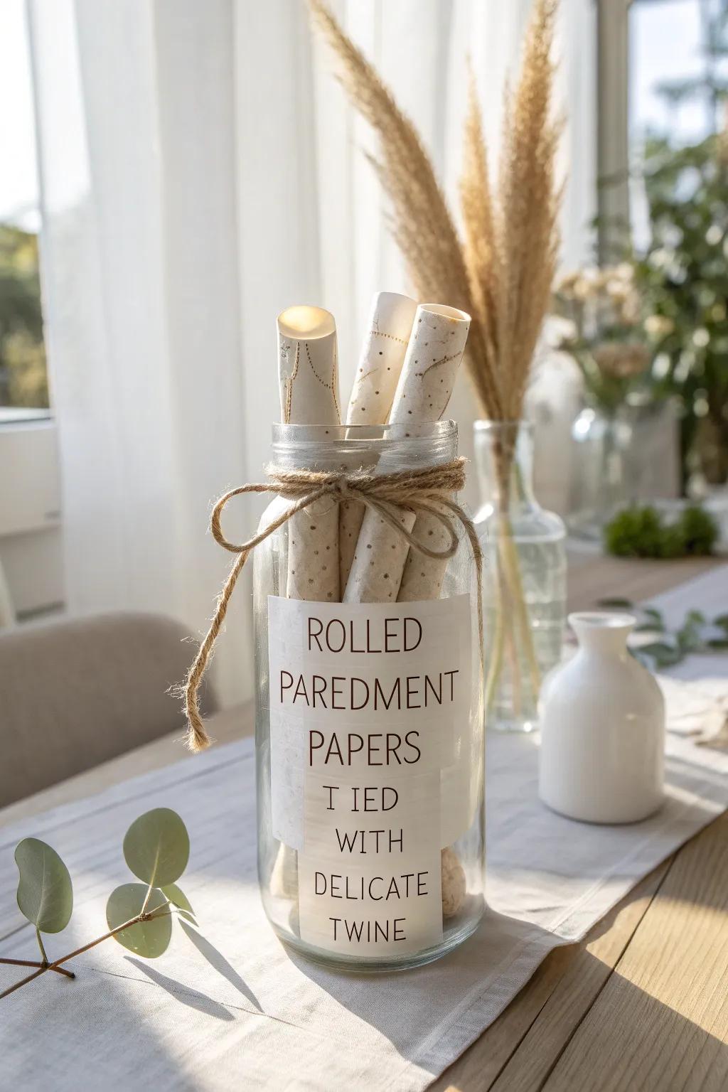 Capture daily inspiration with a beautifully crafted quote jar, a touch of elegance and warmth for the soul.