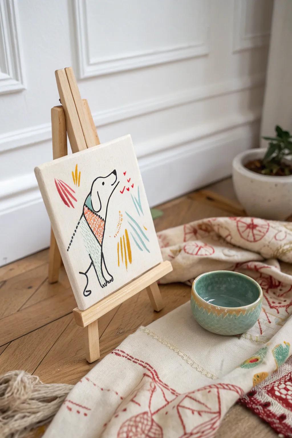 Unleash creativity with a DIY dog lick painting, a perfect blend of fun and artistry.