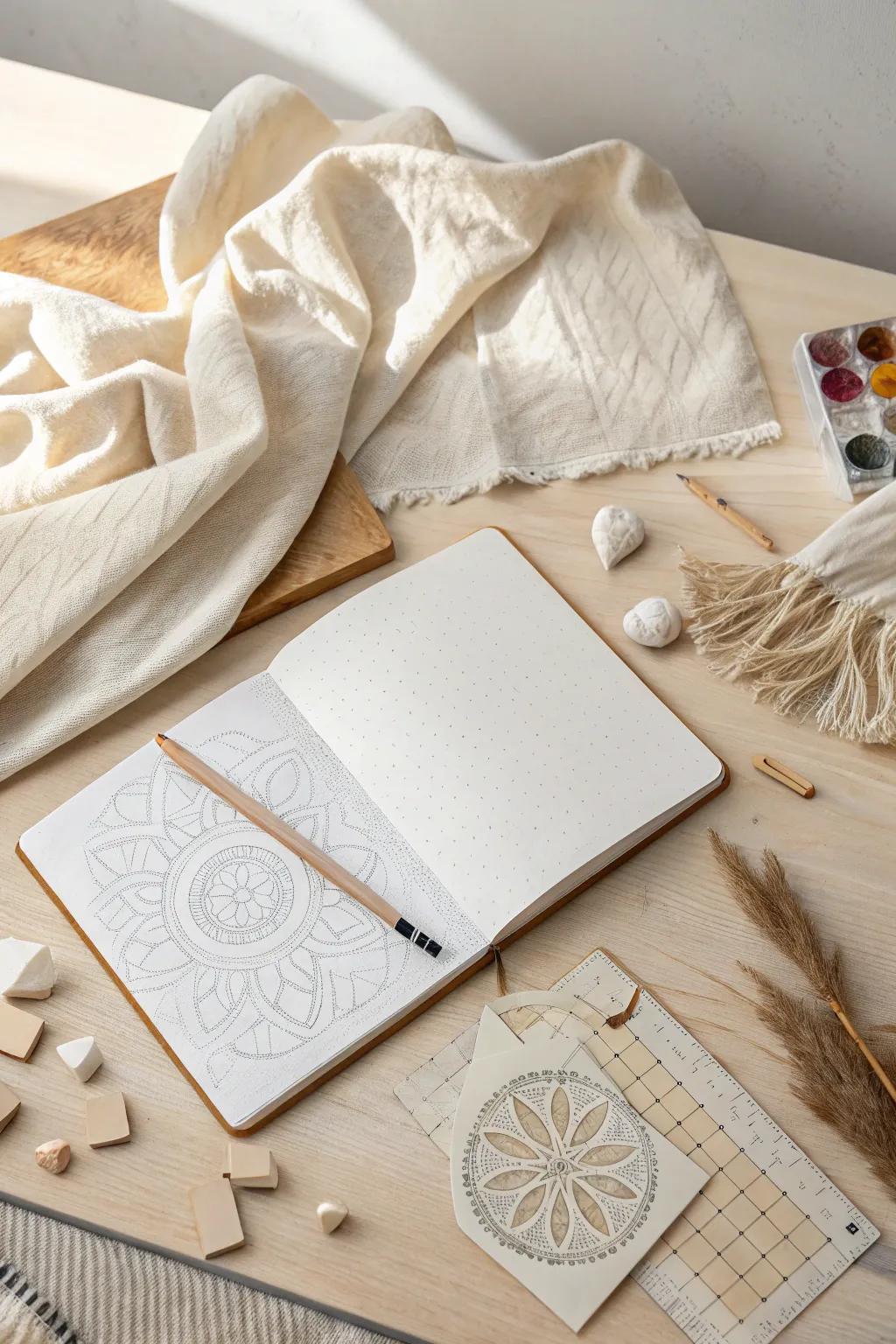 Elevate your art with simple, upcycled textures for a touch of bohemian charm!