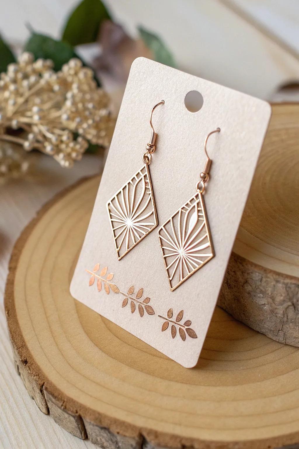 Elevate your earring display with a touch of metallic elegance. ✨