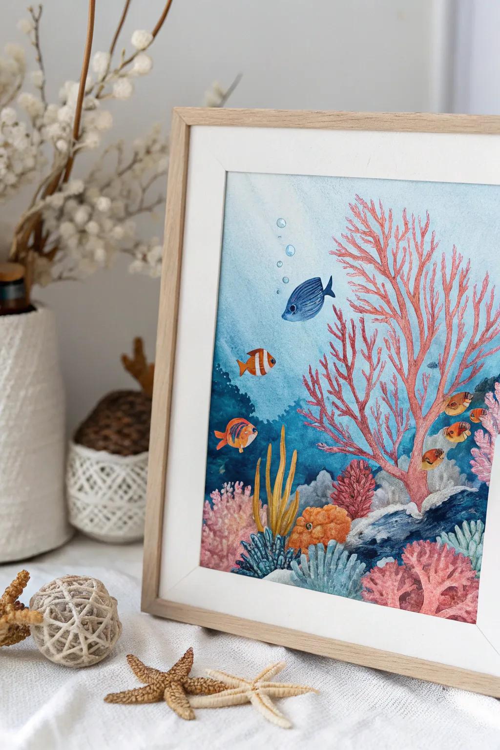 Explore the vibrant depths of creativity with this stunning underwater scene.