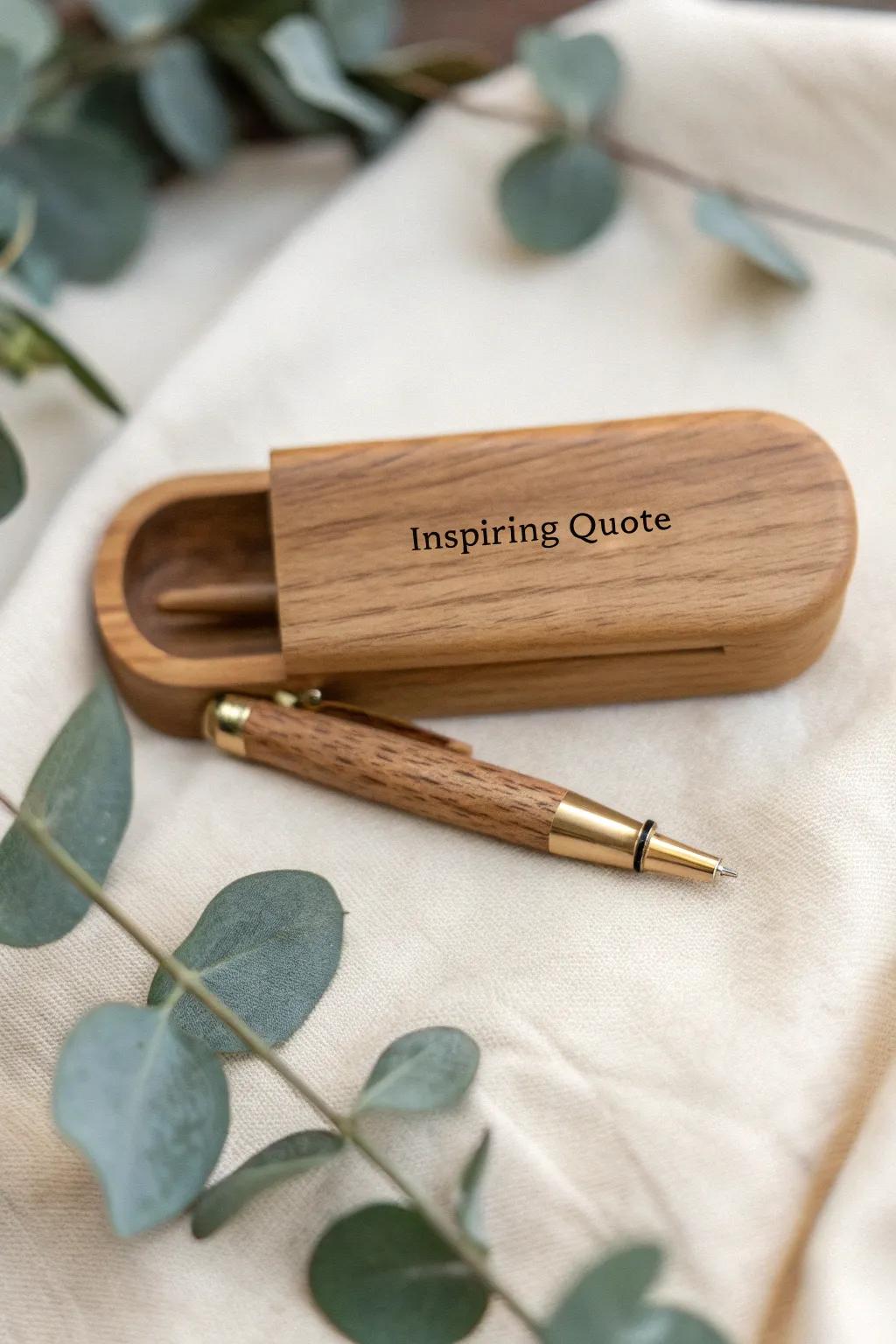 Transform a simple pen case into a cherished keepsake with a touch of personalized elegance.