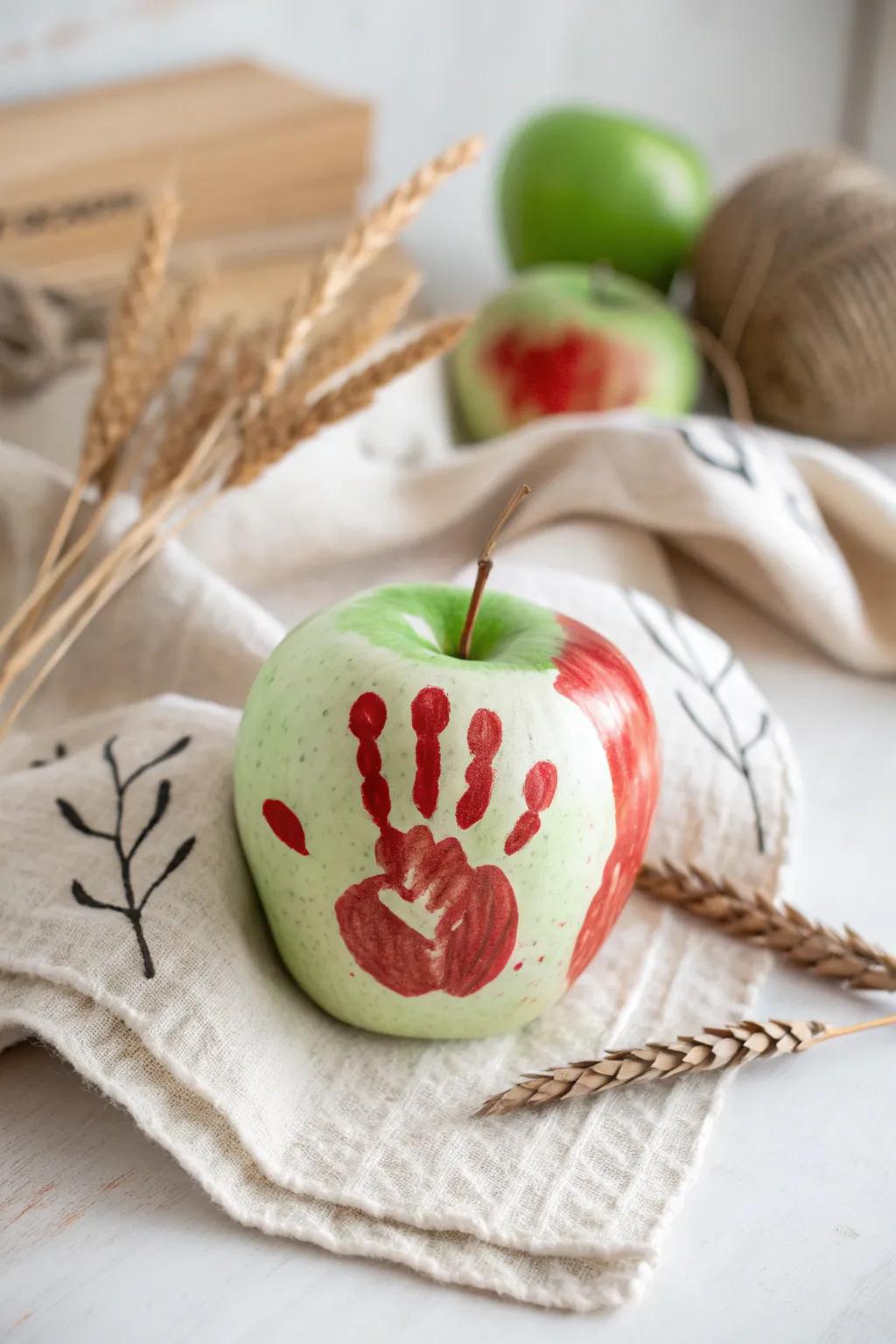 Celebrate the beauty of fall with handcrafted apple art, where simplicity meets creativity.