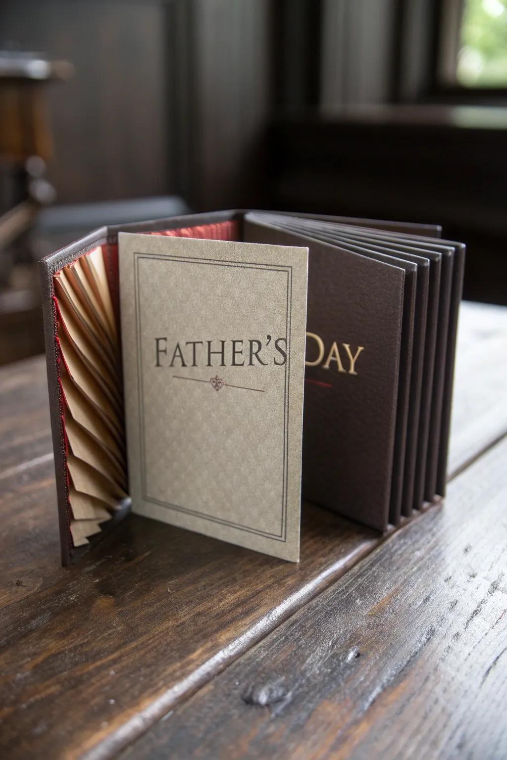Craft a heartfelt message this Father's Day with an accordion fold card that speaks volumes.