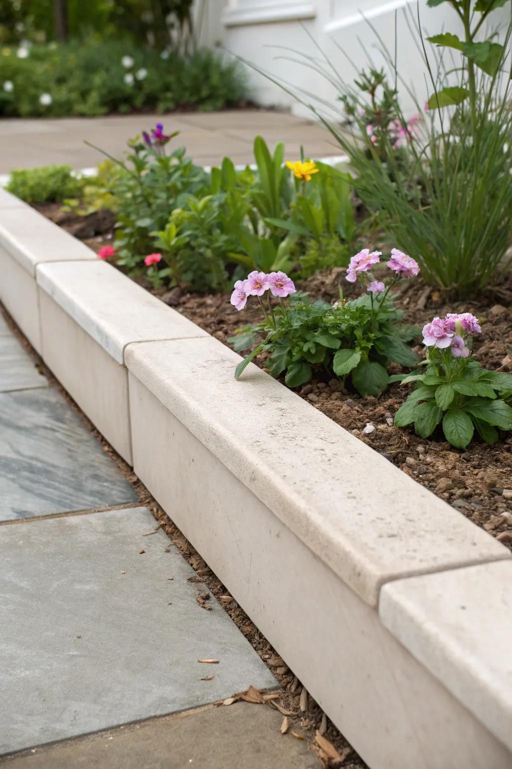 Elevate your garden with custom concrete mold edging for a sleek, modern touch.