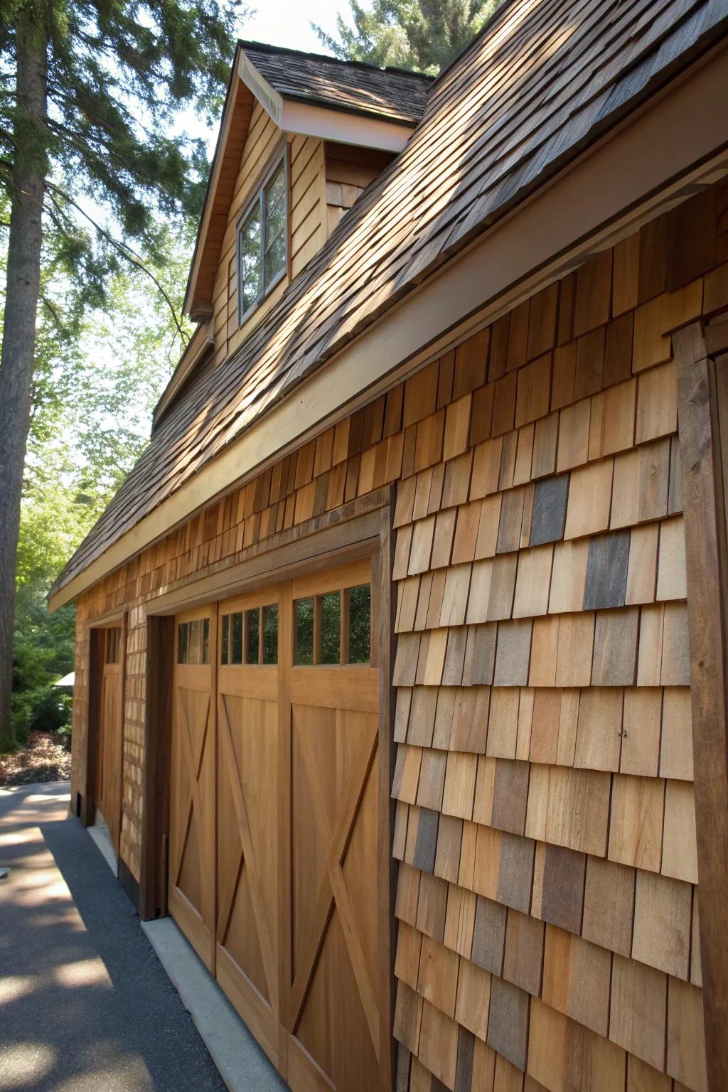 Transform your garage with the rustic charm of shingle siding—where craftsmanship meets character.